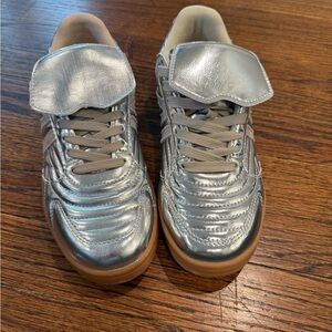 Steve Madden Silver Metallic Madrid Sneaker